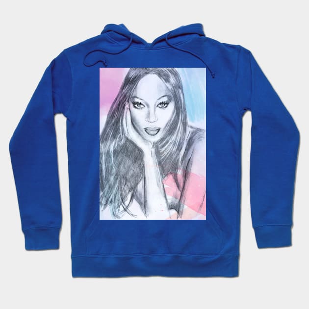 Naomi Campbell Hoodie by Svetlana Pelin